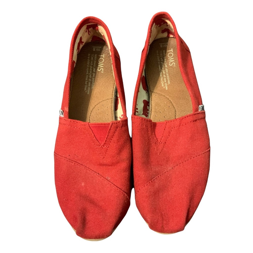 Toms red shoes